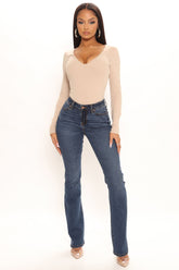 Jessie Mid Rise Bootcut Jeans - Dark Wash Ins Street